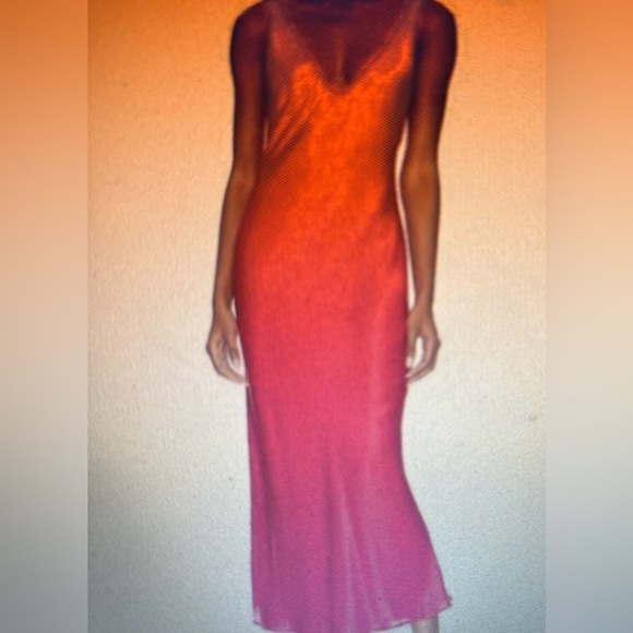 LNA Bodycon Silk Red Slip Dress Women 1X  Resortwear Summer Cocktail Dinner - Picture 7 of 8